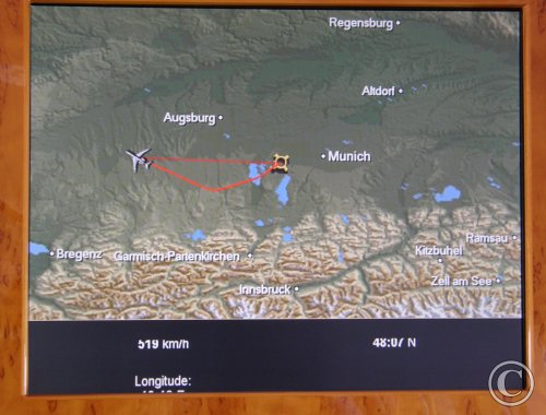 Position des Flugzeuges