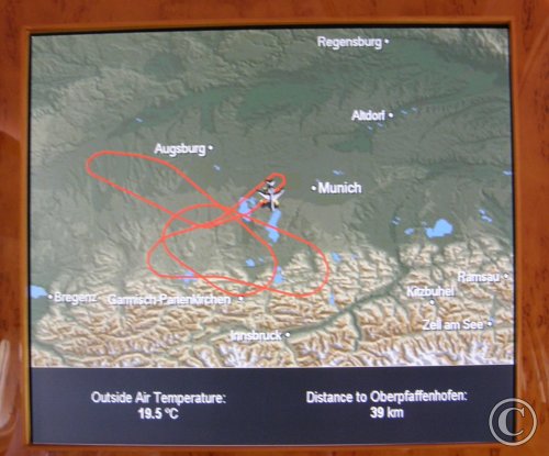 Position des Flugzeuges